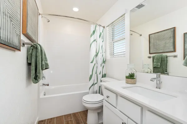 a bathroom with a sink a toilet and a bathtub