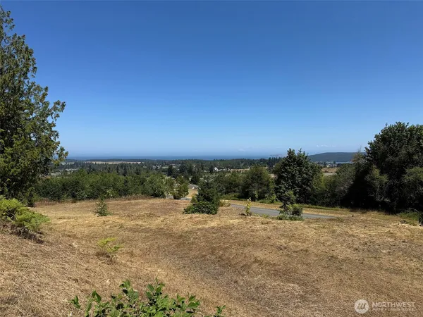 a view of a city and a mountain view
