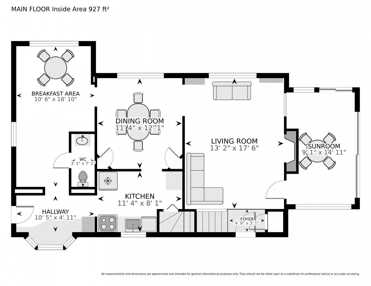 5707 Harwick Road Bethesda, MD 20816 - Photo 29 of 32 Main Level Floor Plan