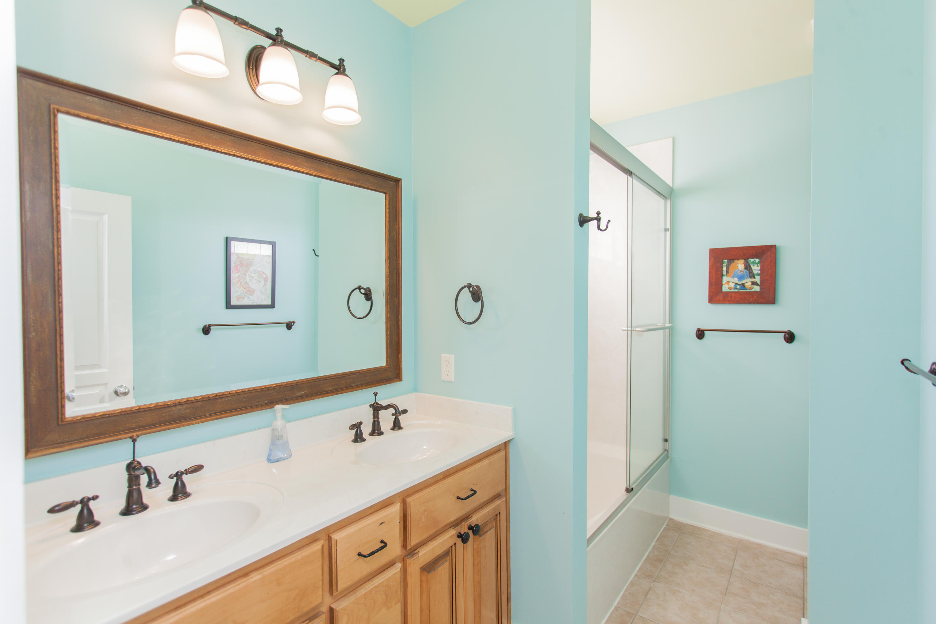 156 Beach Bike Way Inlet Beach, FL 32461 - Photo 46 of 50 a bathroom with a sink a mirror and a shower
