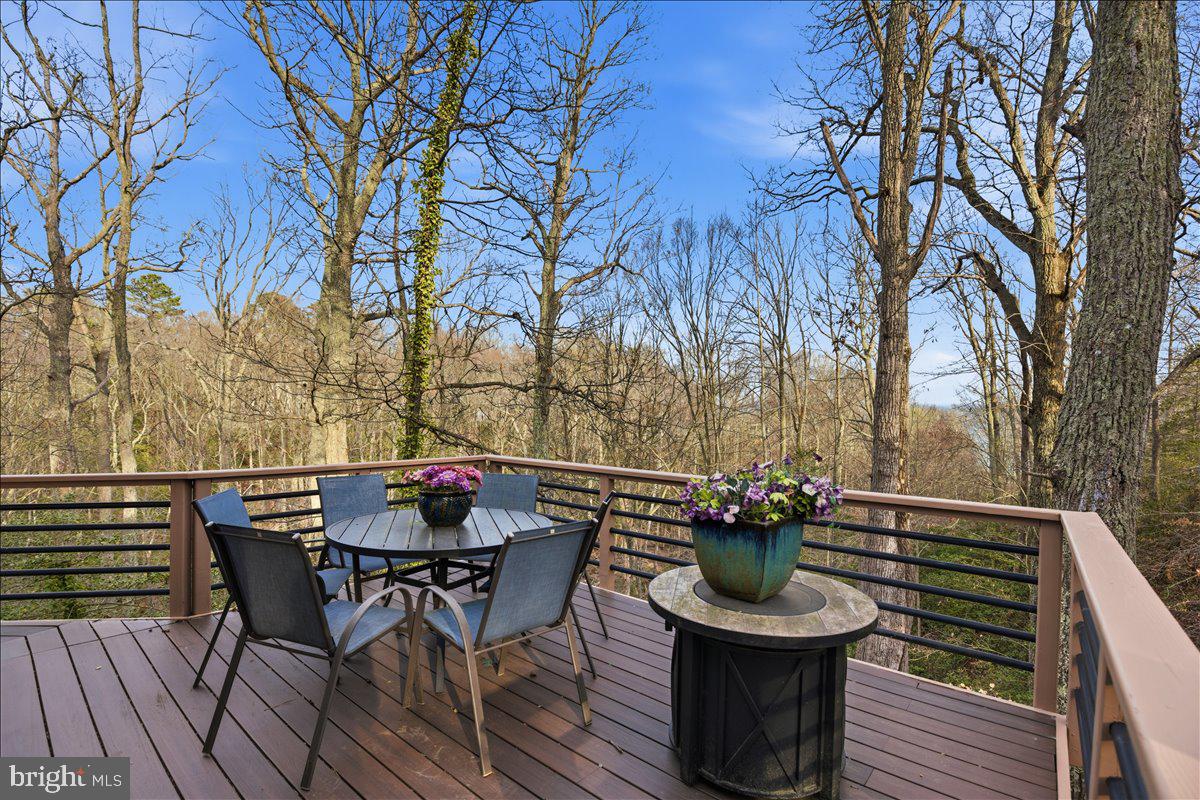 1142 Ranger Ridge Road Lusby, MD 20657 - Photo 14 of 53 a view of a table and chairs on the roof deck