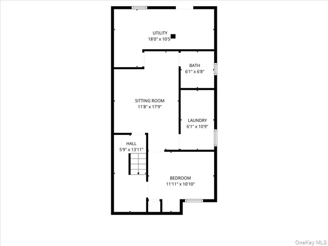 a picture of a bench in a white building