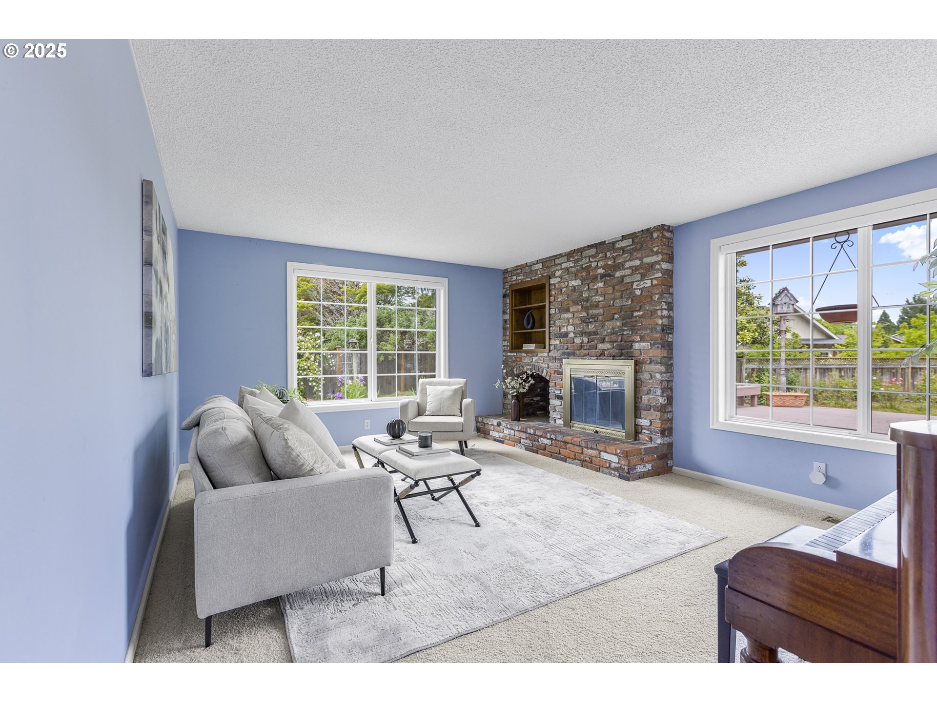 2055 Ridgeway Drive Eugene, OR 97401 - Photo 7 of 48 a living room with furniture and a fireplace