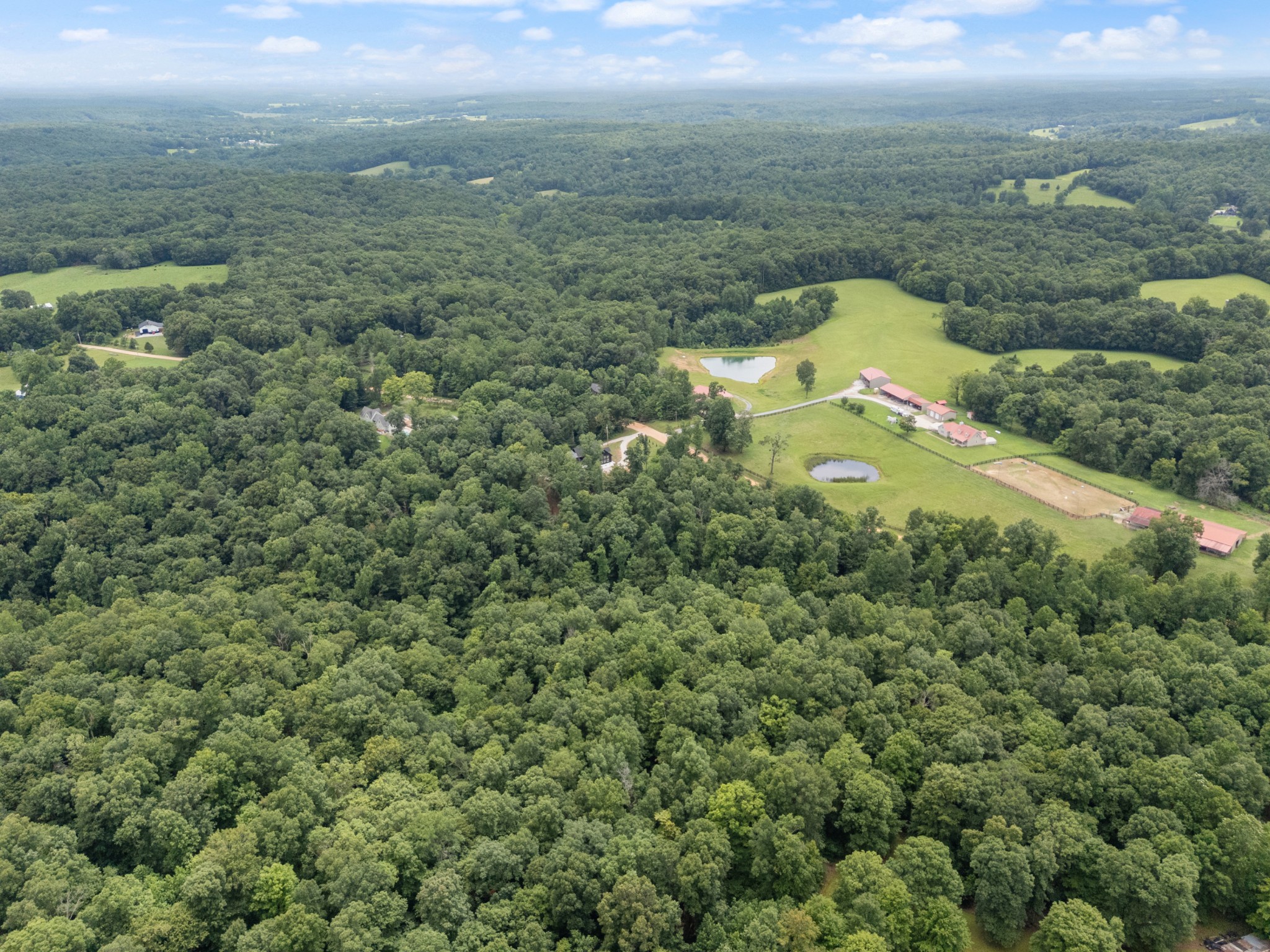 7922 East Plunders Creek Road Dickson, TN 37055 - Photo 79 of 86 an aerial view of residential houses with outdoor space and trees