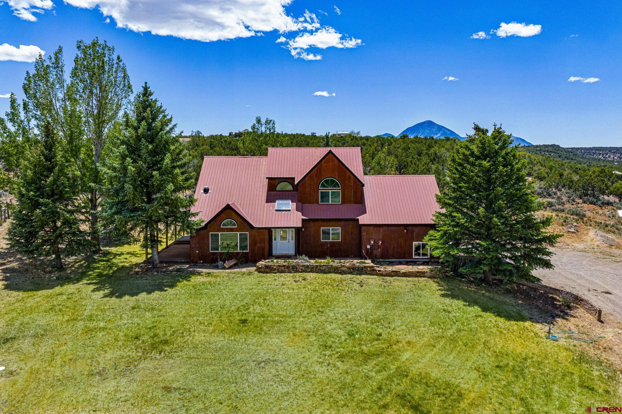 a aerial view of a house