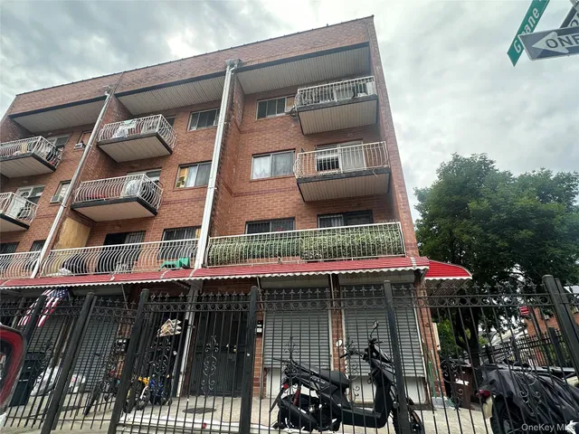 a front view of a building