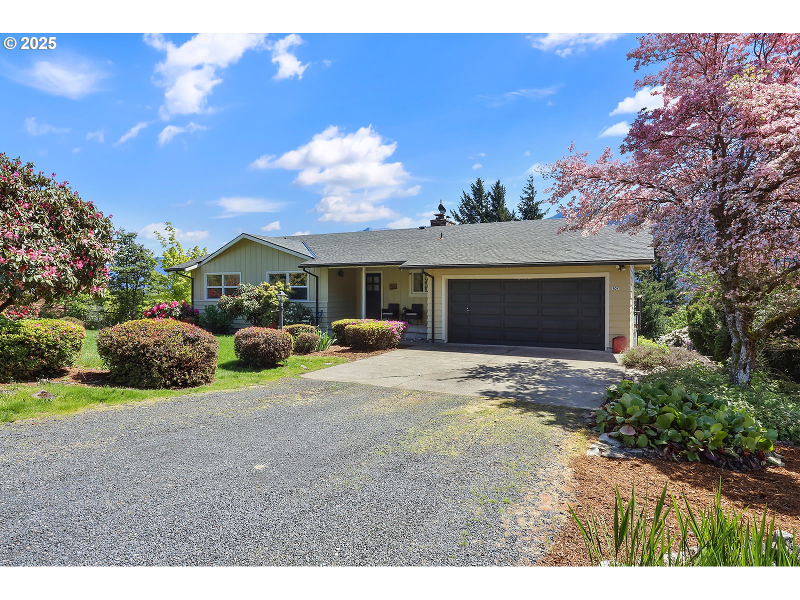 101 Allen Street Carson, WA 98610 - Photo 9 of 48 a front view of a house with a yard and garage
