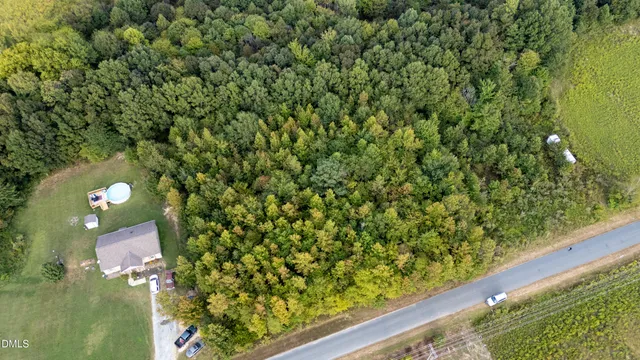 a backyard of a house with lots of green space and plants