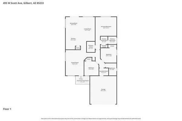 $2,555 | 495 West Scott Avenue, Gilbert, AZ 85233