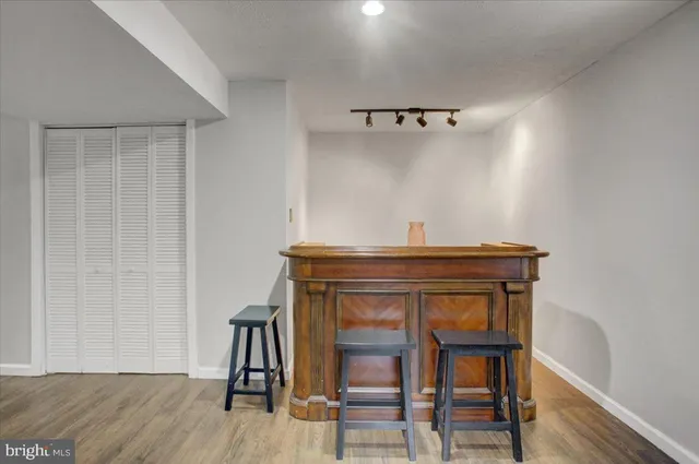 a view of furniture with wooden floor