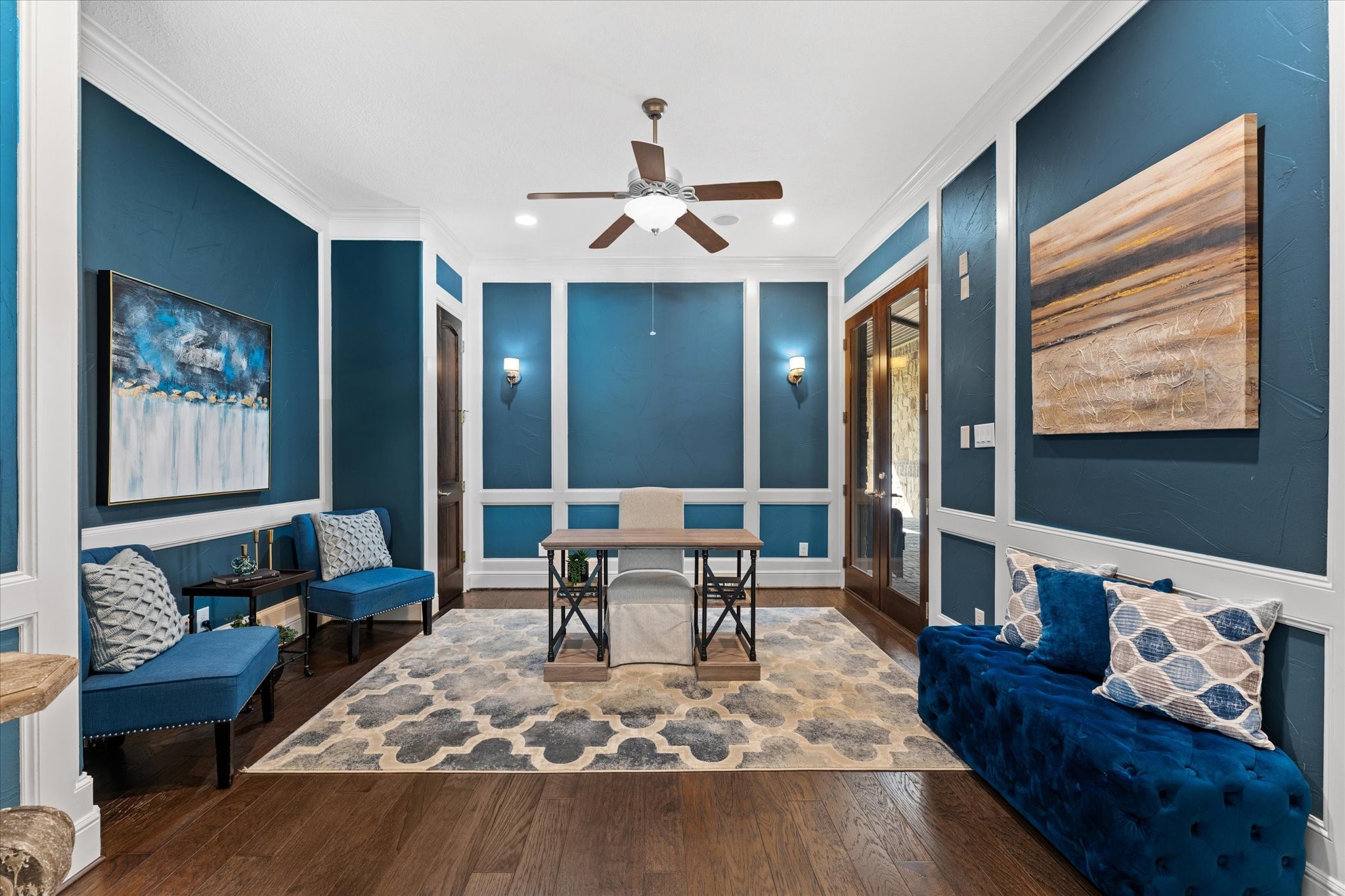 30618 Spring Lake Boulevard Tomball, TX 77375 - Photo 17 of 50 Fantastic study with an entrance off the front porch, or enter through the living room with the beautiful custom barn doors.