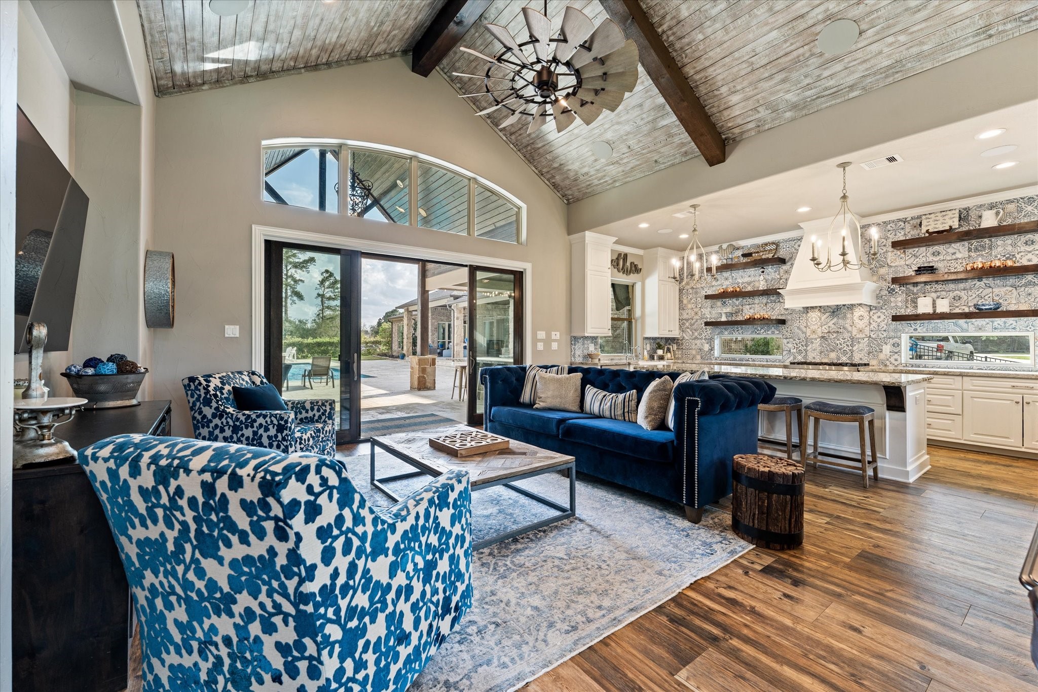 30618 Spring Lake Boulevard Tomball, TX 77375 - Photo 41 of 50 A view of the main area and kitchen in the pool house:casita. Stunning.