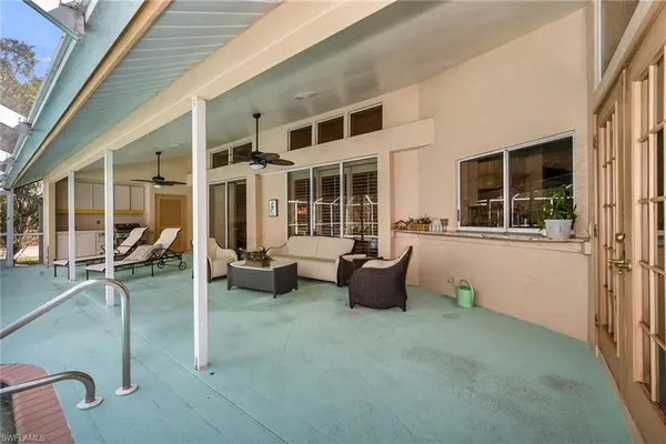 a view of a house with patio
