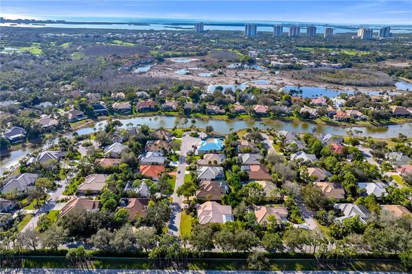 an aerial view of a city