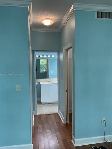 a view of a room with an empty space