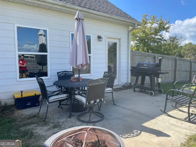 a view of a backyard with a garden