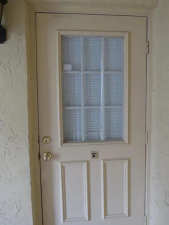 a view of a door