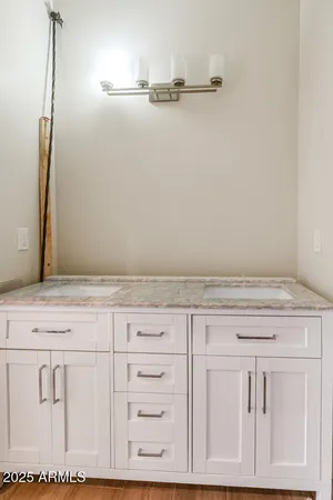a view of white cabinets