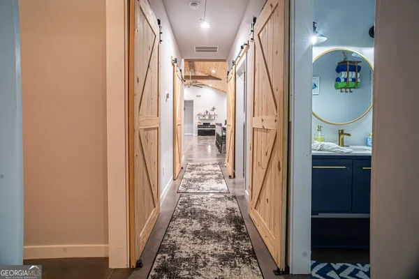 a room with storage and utility
