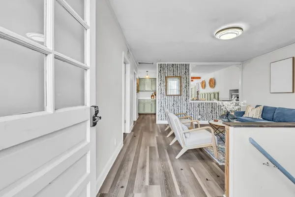 a work place with a desk and chair