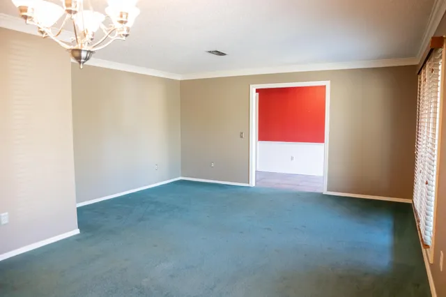 an empty room with a window