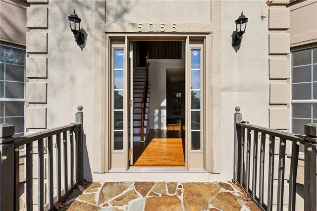 a view of a door of the house