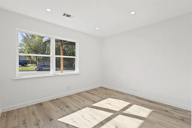 an empty room with a window