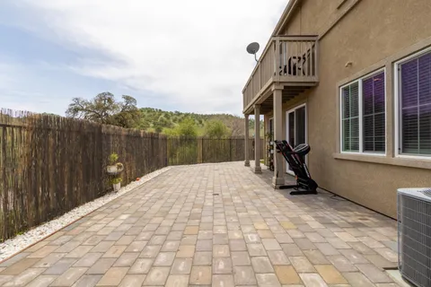 a view of a backyard with a garden