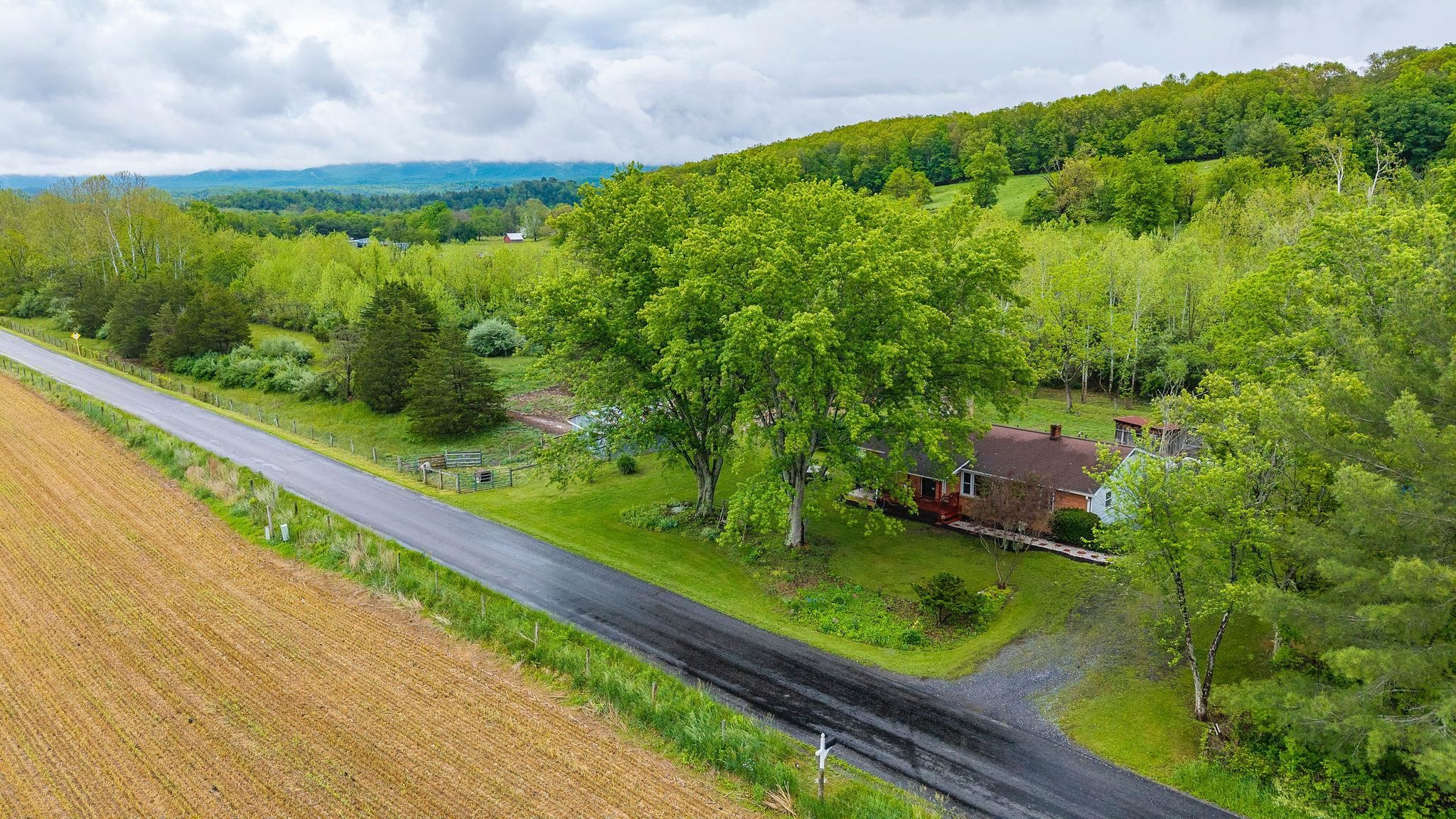 3292 Deerfield Valley Road Deerfield, VA 24432 - Photo 59 of 69 a view of a garden from a balcony