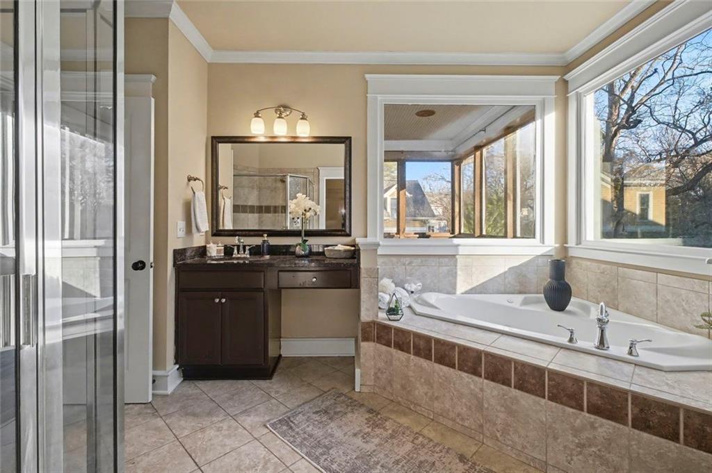 3105 Brick Lane Decatur, GA 30033 - Photo 47 of 72 a kitchen with stainless steel appliances granite countertop a refrigerator and a sink