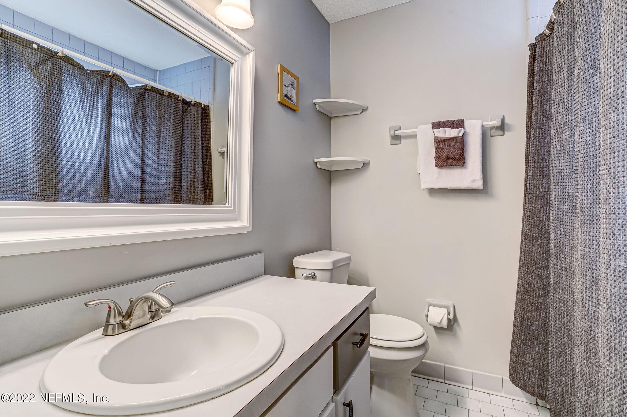 1756 Riley Street Jacksonville Beach, FL 32250 - Photo 24 of 44 a bathroom with a sink a toilet and mirror