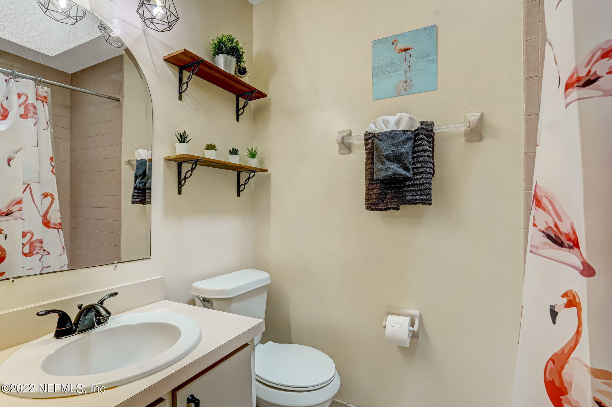 1756 Riley Street Jacksonville Beach, FL 32250 - Photo 29 of 44 a bathroom with a sink mirror and toilet