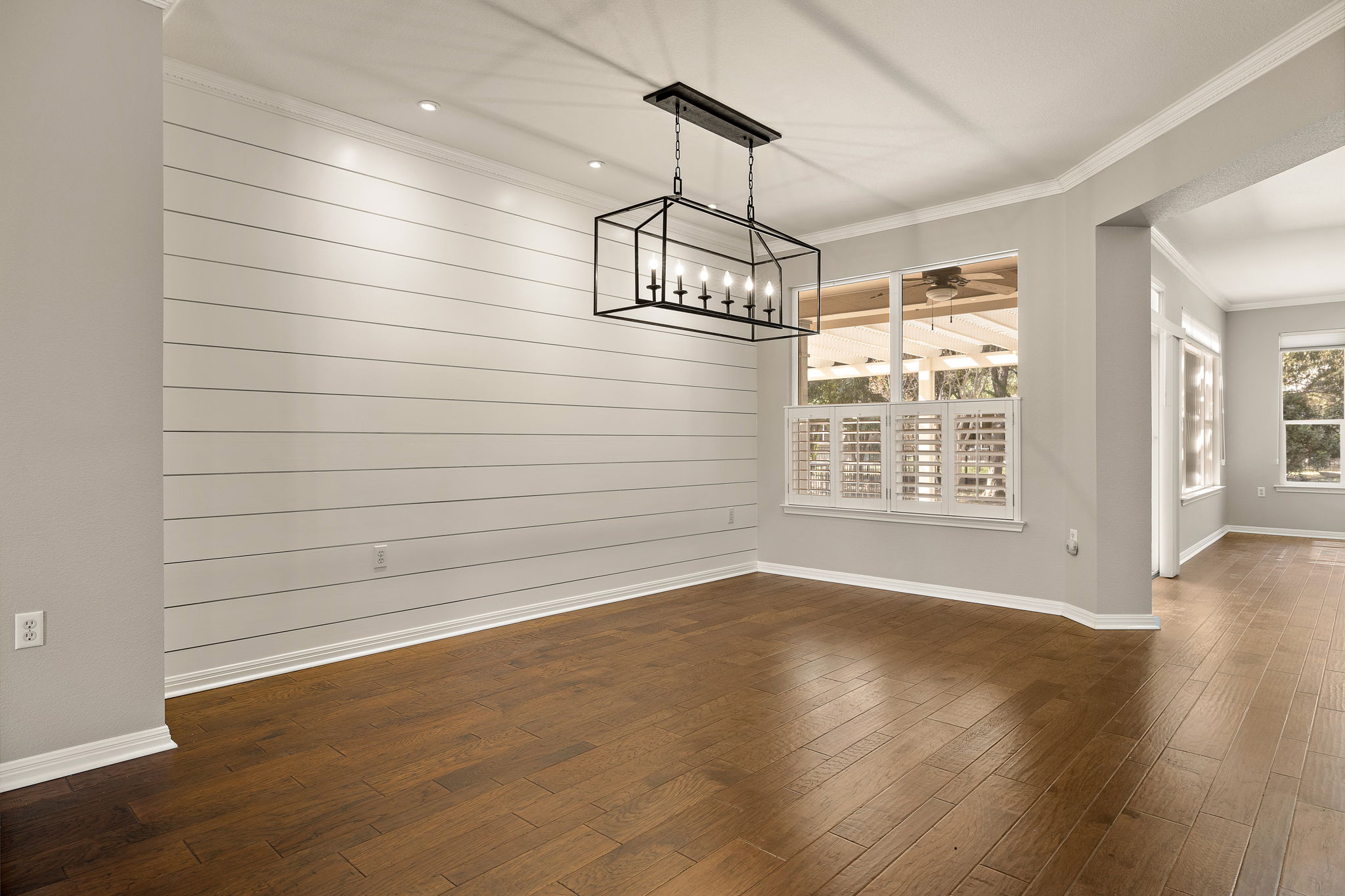 105 Liatris Lane Georgetown, TX 78633 - Photo 8 of 36 Dining area with ship lap and cafe shutters