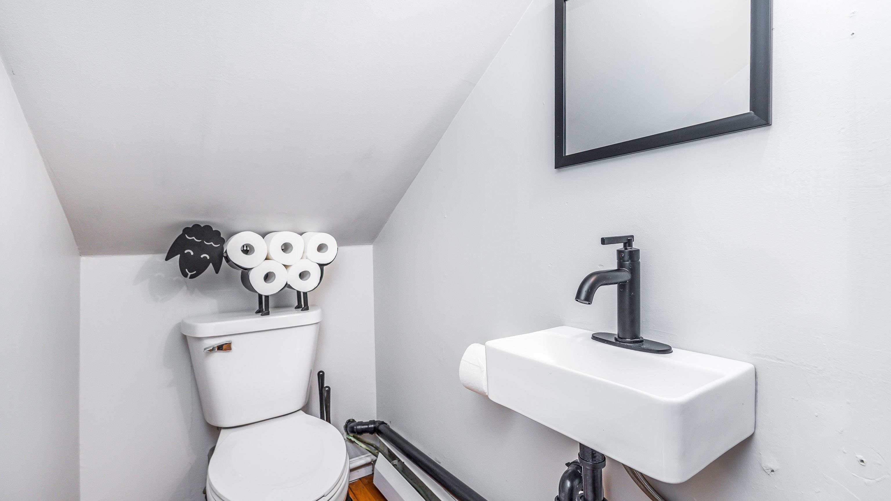 803 Ridge Street Galena, IL 61036 - Photo 27 of 40 a bathroom with a toilet sink and mirror