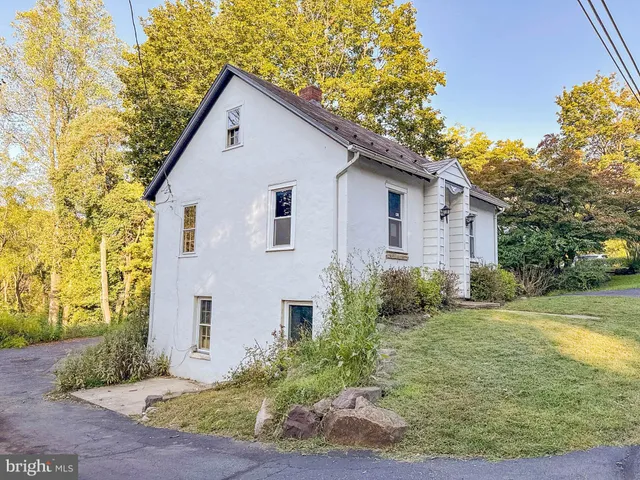 a view of a yard in front of a house with plants and trees