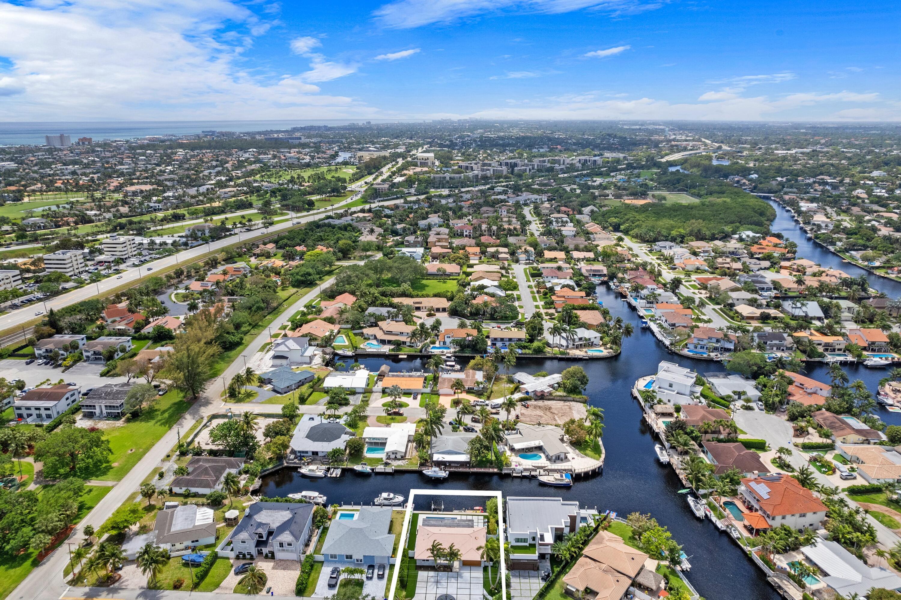 398 Southwest 13th Place Boca Raton, FL 33432 - Photo 24 of 36 an aerial view of residential building with outdoor space