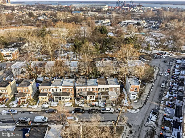 an aerial view of a city