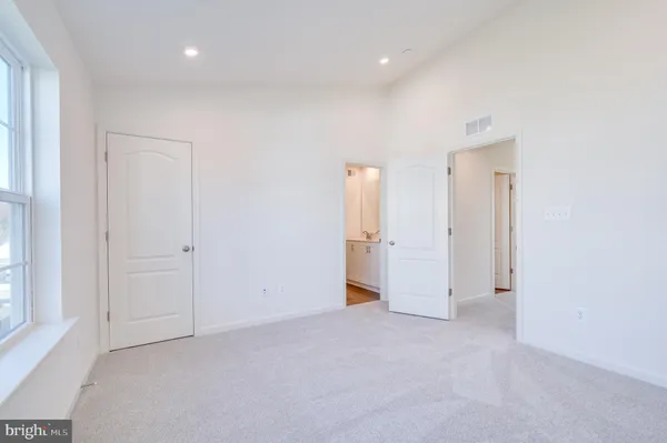a view of small space with racks on the wall