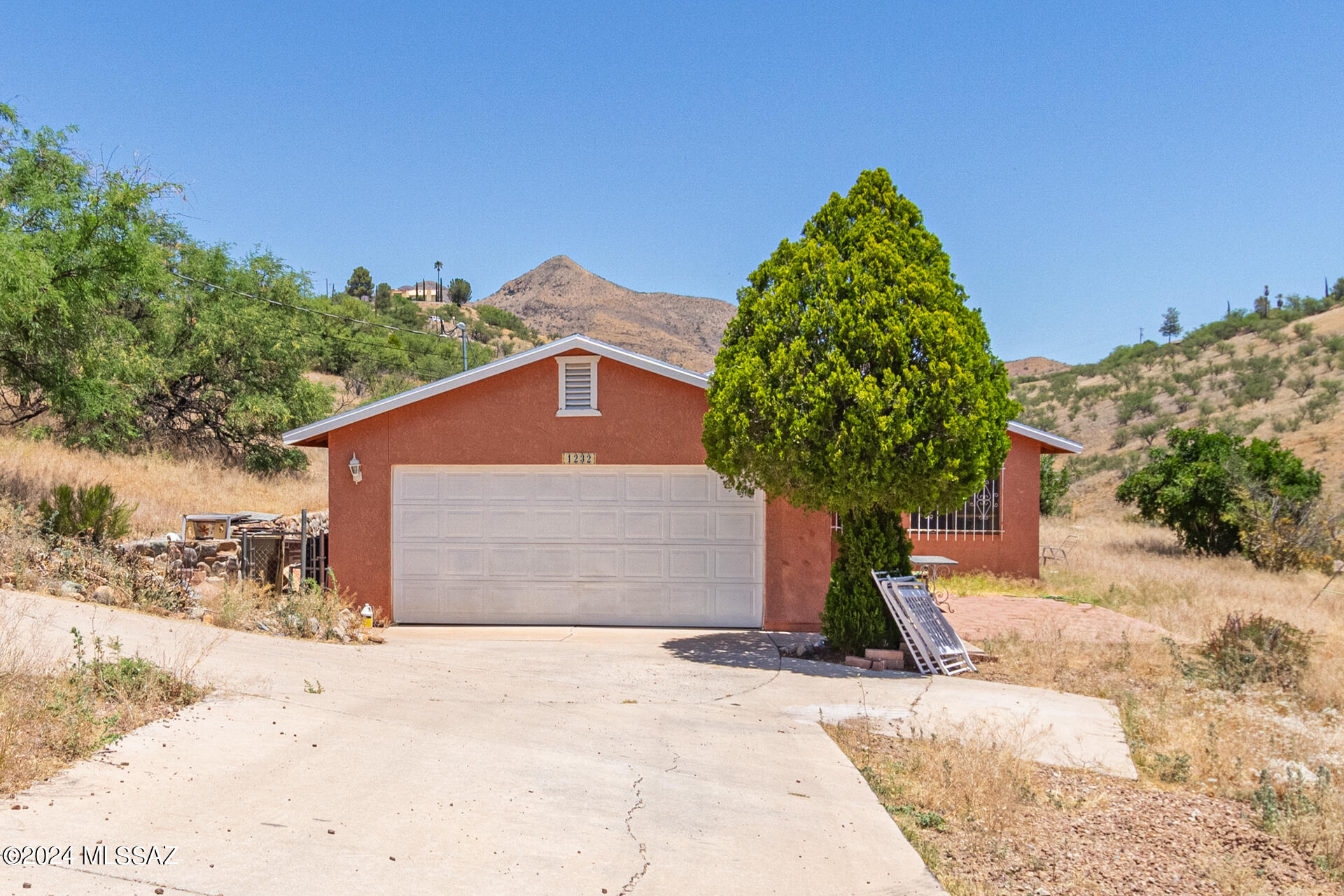 1232 Circulo Aguilar Rio Rico, AZ 85648 - Photo 3 of 32 a front view of a house with a yard and garage