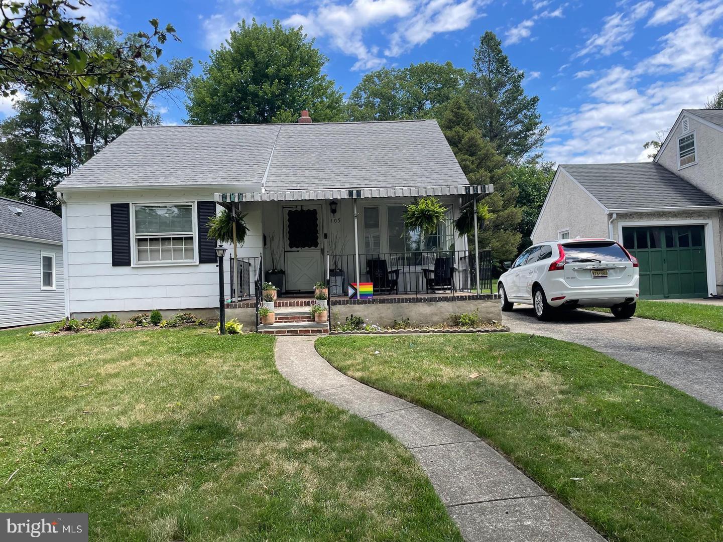 a house view with a garden space