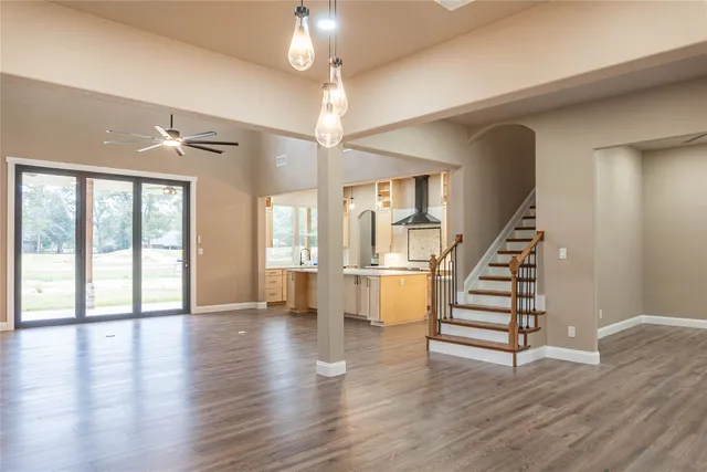 a view of wooden floor