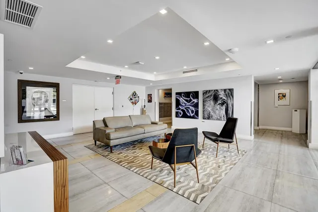 a view of a hallway with closet