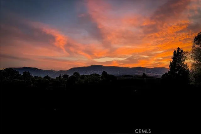 a view of city and a mountain