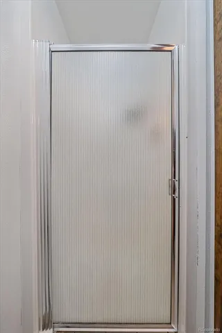 a close up view of a shower