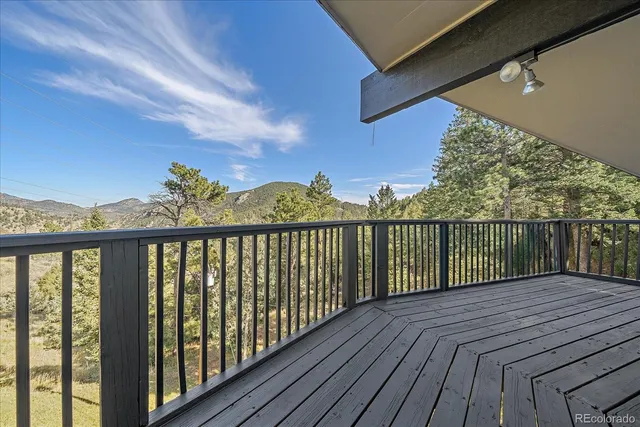 a view of a city with lush green forest