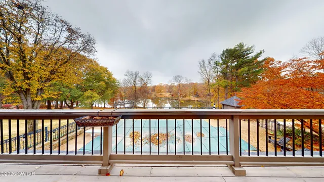a view of city from a balcony