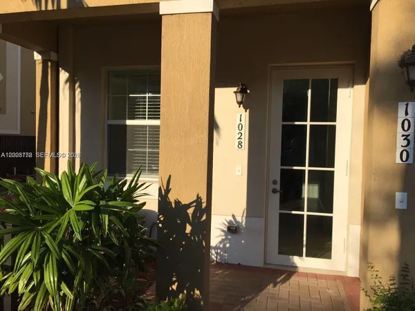 a view of front door