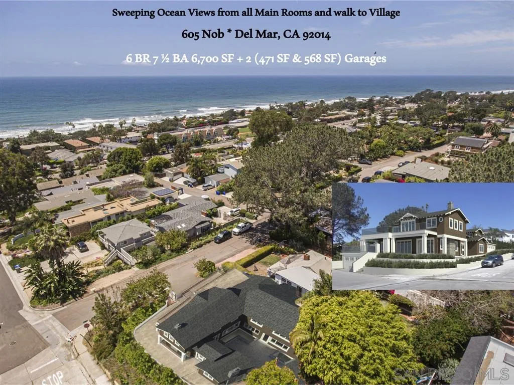 605 Nob Avenue Del Mar, CA 92014 - Photo 2 of 12 an aerial view of a house with a yard