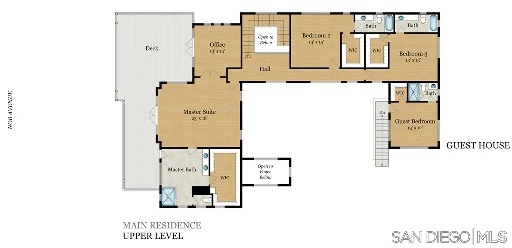 605 Nob Avenue Del Mar, CA 92014 - Photo 6 of 12 a picture of a floor plan