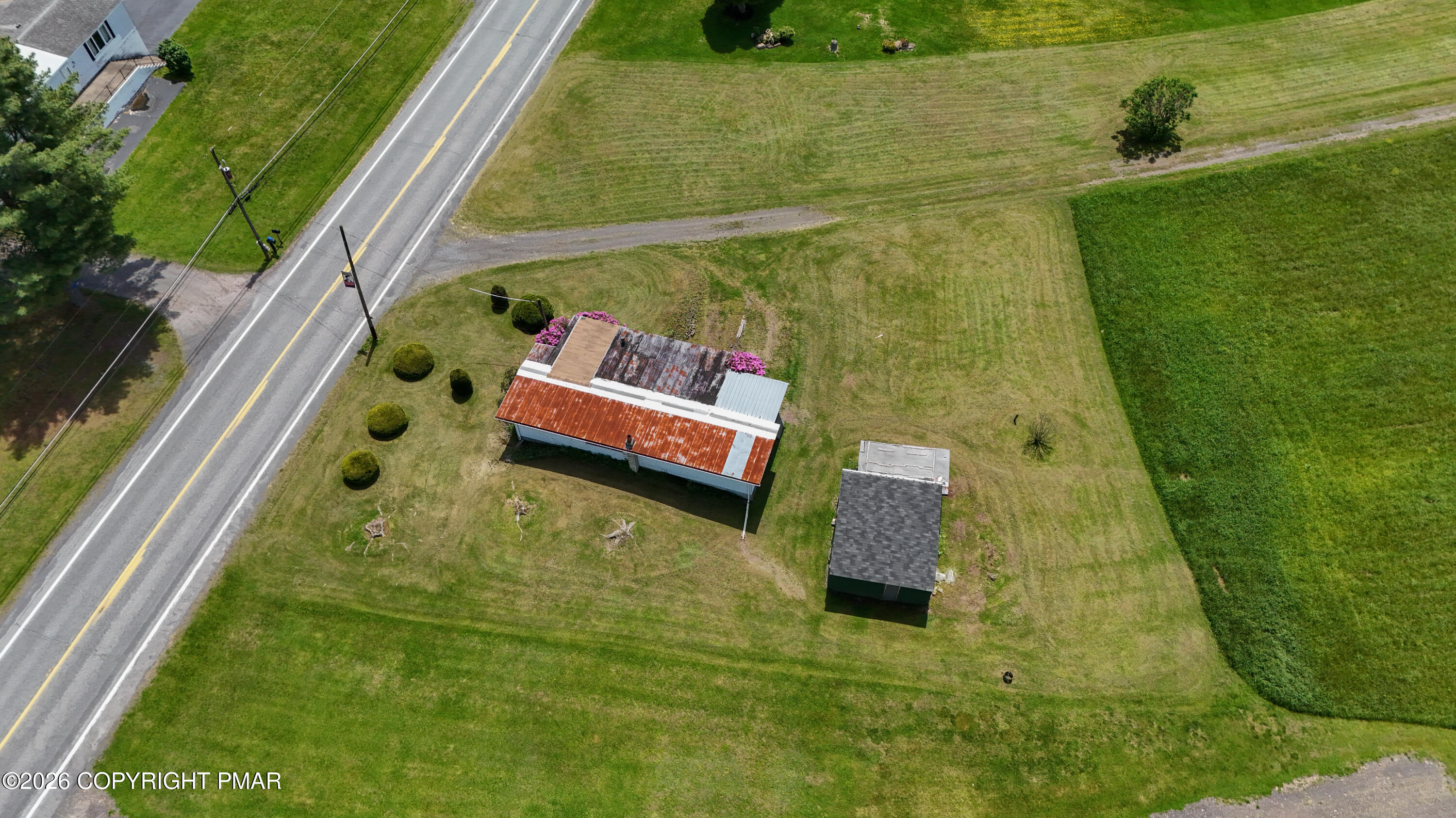 3551 Quakake Road Weatherly, PA 18255 - Photo 7 of 8 a aerial view of a house with a garden